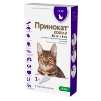 Принокат капли для кошек более 4 кг и хорьков 0,8 мл