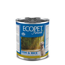 ECOPET NATURAL влажный корм для собак рыба с рисом